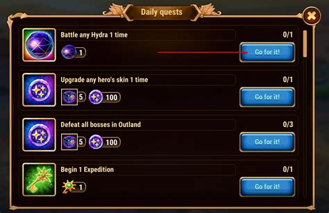 Once you collect the required number of Soul stones, you will be. . Hero wars mobile daily quests
